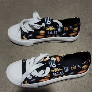 Eagles Themed Sneakers with White Laces